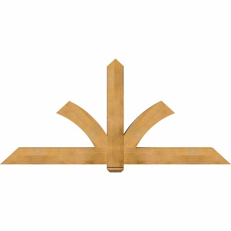 Ekena Millwork Redmond Rough Sawn Timber Gable Bracket, Western Red Cedar, 84"W x 38"H x 6"D x 6"F, 11/12 Pitch GBW084X38X0606RED00RWR